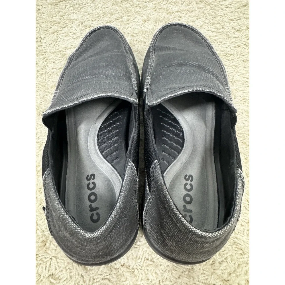 Crocs Mens Santa Cruz 2 Gray Slip On Loafers Water Boat Shoes Size 8 Comfort‎
